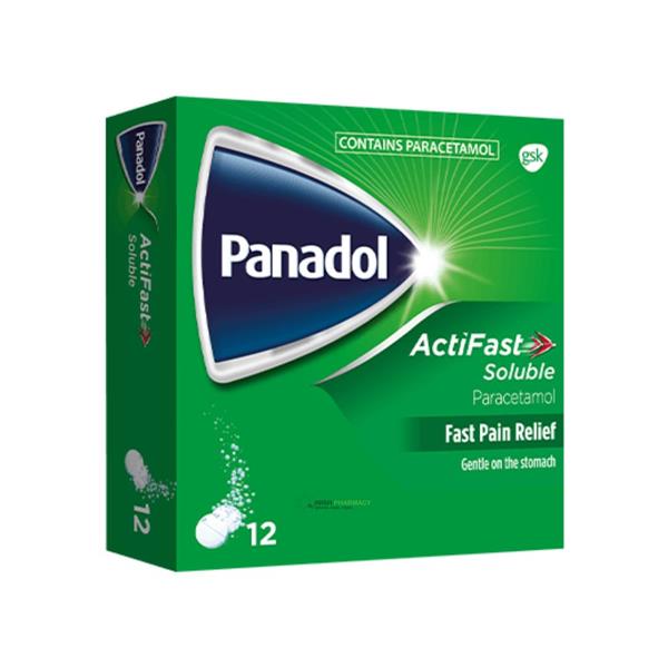 Panadol Actifast 500mg Soluble Tablets - 12 Pack