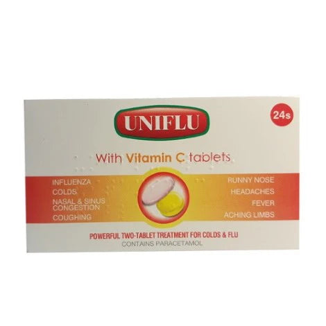 Uniflu Tablets with Vitamin C - 12/24 Pack
