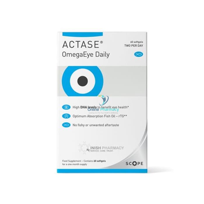 Actase Omega Eye Daily 60 Softgels Macular Degeneration & Glaucoma