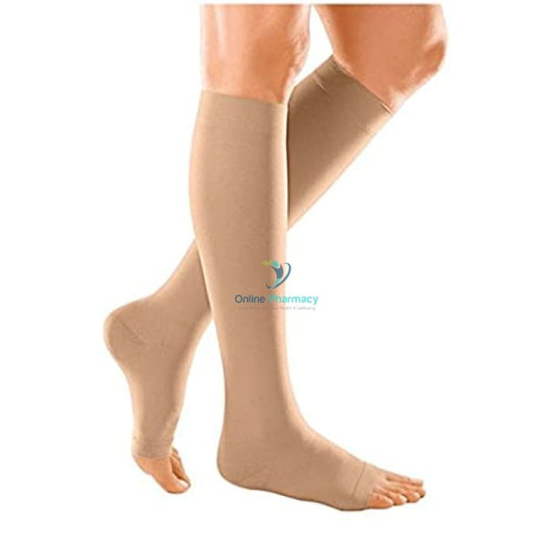 Activa Class 1 Knee Length Open Toe Compression Socks - Pair