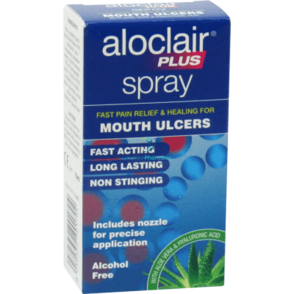 Aloclair Plus Mouth Ulcer Spray Fast Pain Relief and Healing 15ml - OnlinePharmacy