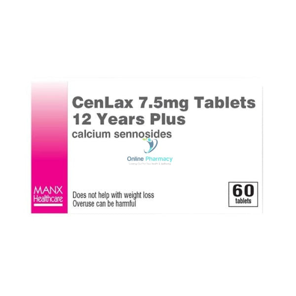 Cenlax 7.5Mg Senna Tablets Senokot Alternative - 60 Pack Constipation