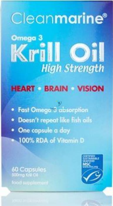 Cleanmarine Krill Oil High Strength - 60 Capsules - OnlinePharmacy