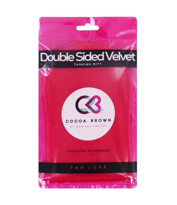 Cocoa Brown Double-Sided Pink Velvet Tanning Mitt - 1 pack - OnlinePharmacy