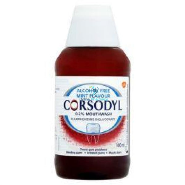 Corsodyl 0.2% Alcohol Free Mint Mouthwash - 300ml - OnlinePharmacy