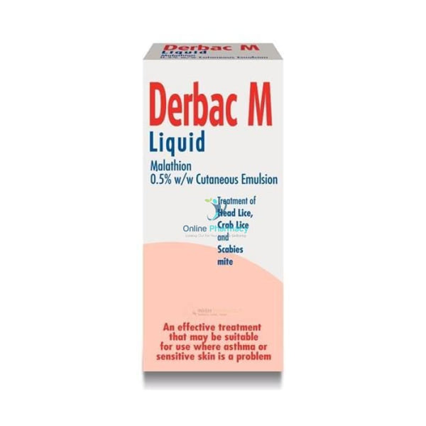 Derbac M Malathion Liquid For Lice and Scabies - 150ml - OnlinePharmacy