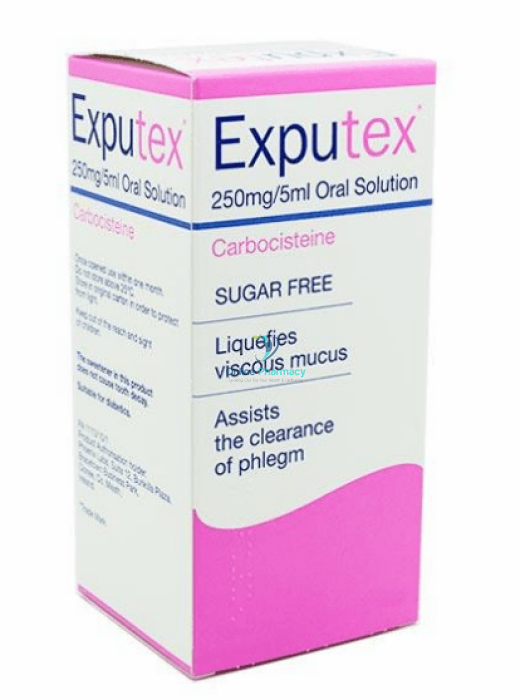 Exputex Carbocisteine 250mg/5ml Oral Solution - 100ml/200ml/300ml - OnlinePharmacy