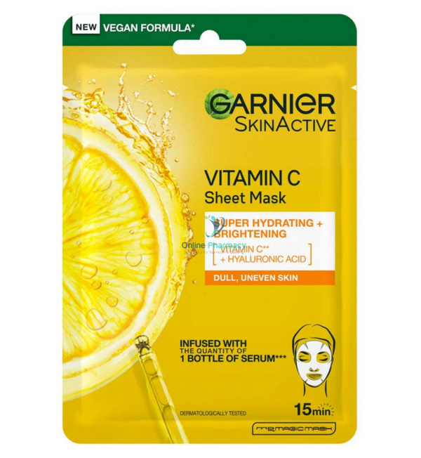 Garnier Brightening & Hydrating Vitamin C Sheet Mask - 1 mask - OnlinePharmacy