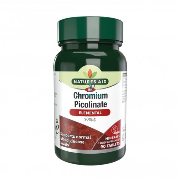Natures Aid Chromium Picolinate 200ug - 90 Pack - OnlinePharmacy