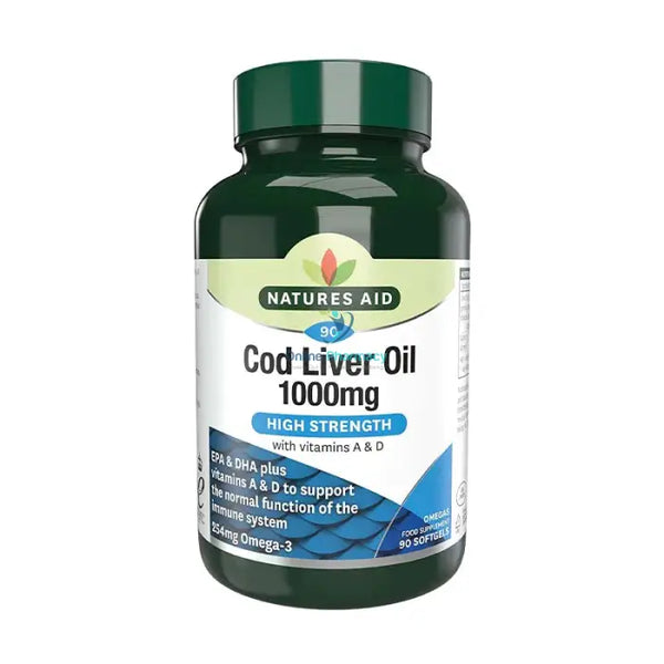 Natures Aid Cod Liver Oil 1000Mg - 90 Pack Fish Oils & Omega