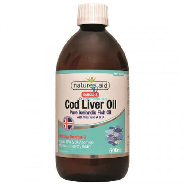 Natures Aid Natures Aid Cod Liver Oil Omega 3 - 500ml - OnlinePharmacy
