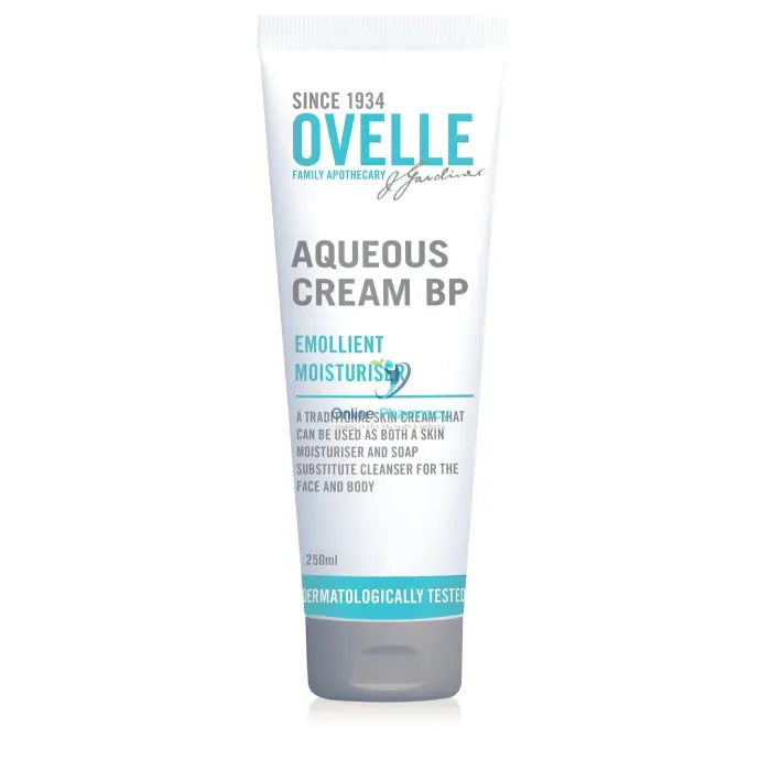 Ovelle Aqueous Cream Moisturizer Tube - 250G Dry Skin Eczema & Psoriasis