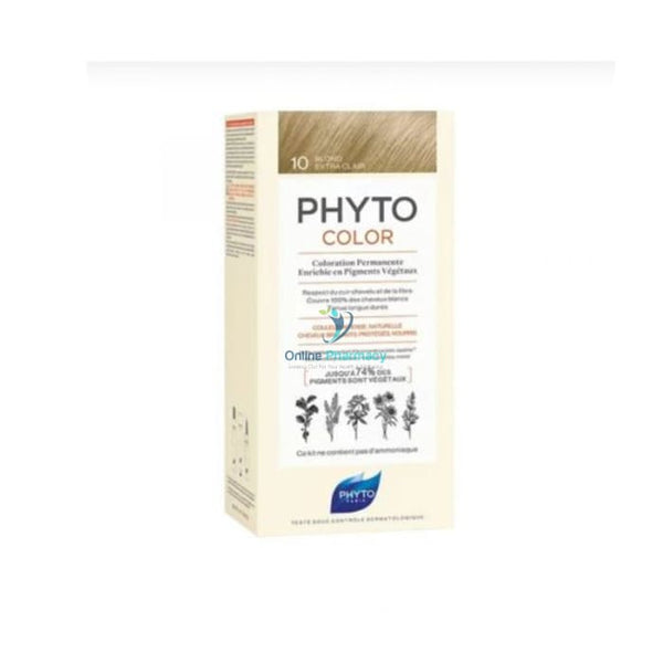 Phyto Phytocolor Permanent Color 10 Extra Light Blond Hair Care