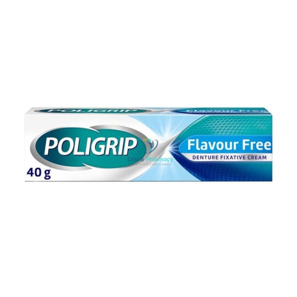 Poligrip Denture Fixative Cream Flavour Free - 40G Dental Care
