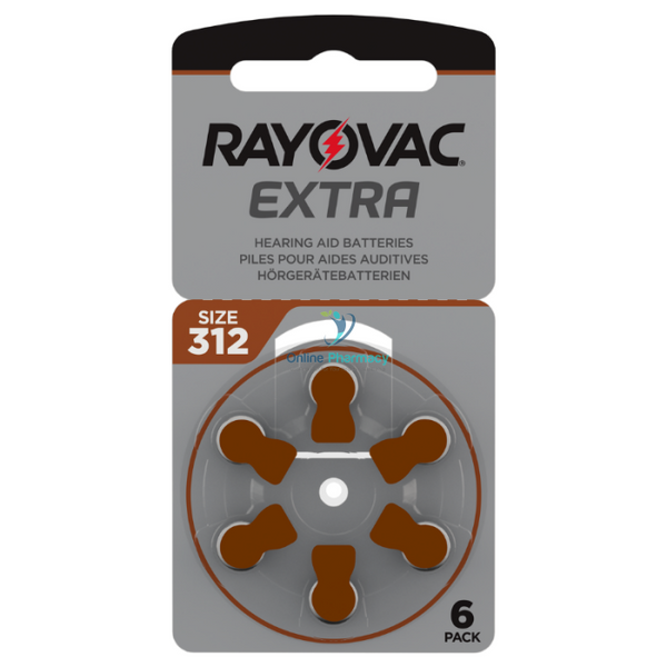 Rayovac Extra Size 312 Hearing Aid Batteries - 6 Pack