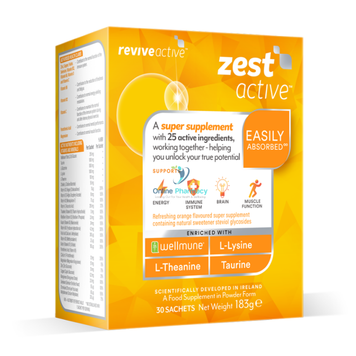 Revive Active Zest Active Food Supplement - 30 Sachets - OnlinePharmacy