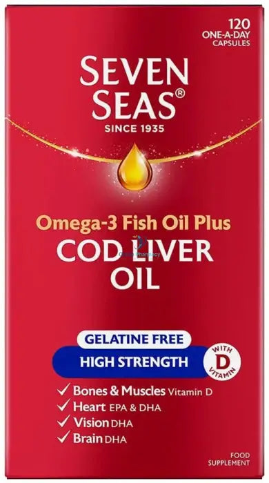 Seven Seas Omega-3 Cod Liver Oil High Strength - 60 / 120 Capsules - OnlinePharmacy