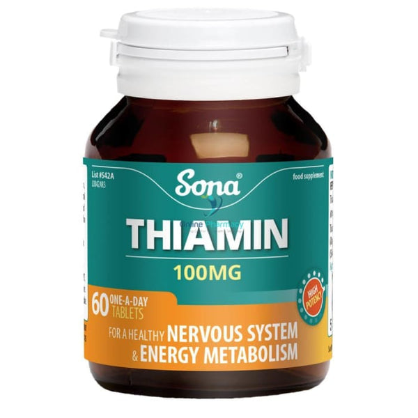 Sona Thiamine 100mg (Vitamin B1) - 60/120 Tablets - OnlinePharmacy