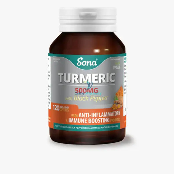 Sona Turmeric 500Mg With Black Pepper - 120 Capsules Supplements
