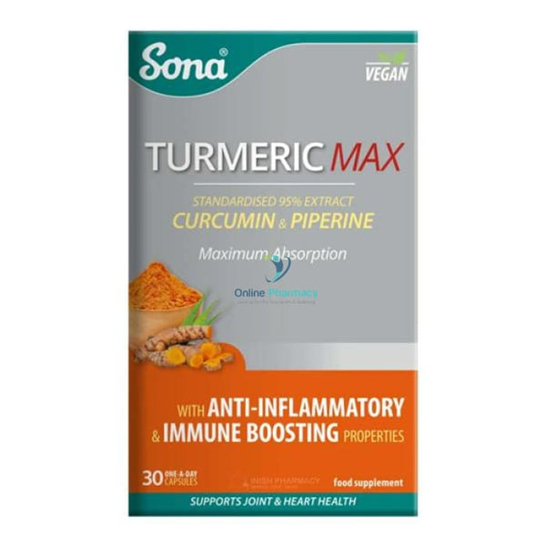 Sona Turmeric Max 200Mg - 30 Capsules Supplements