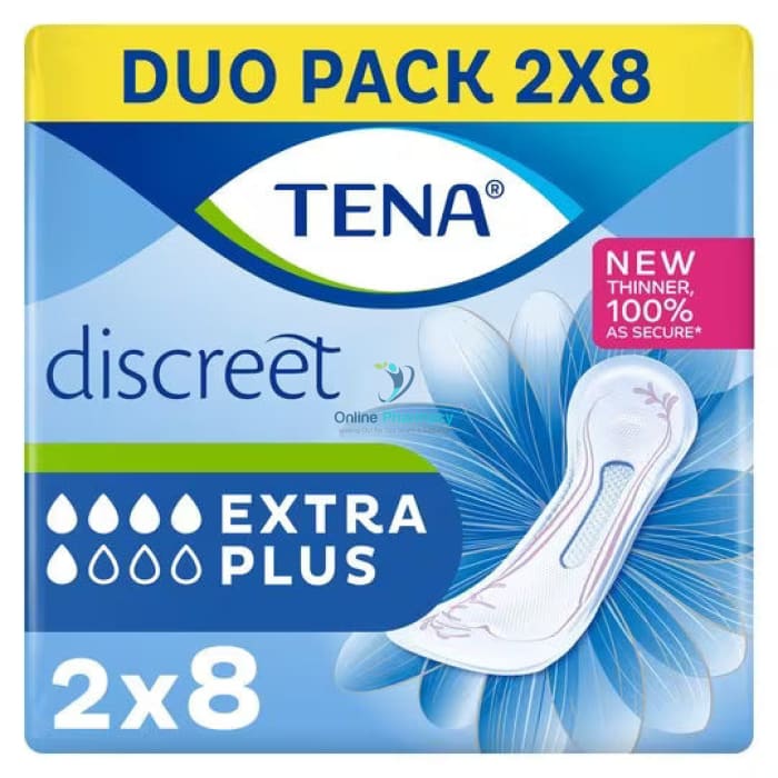 Tena Lady Extra Plus Discreet - 8/16 Pack Incontinence Products