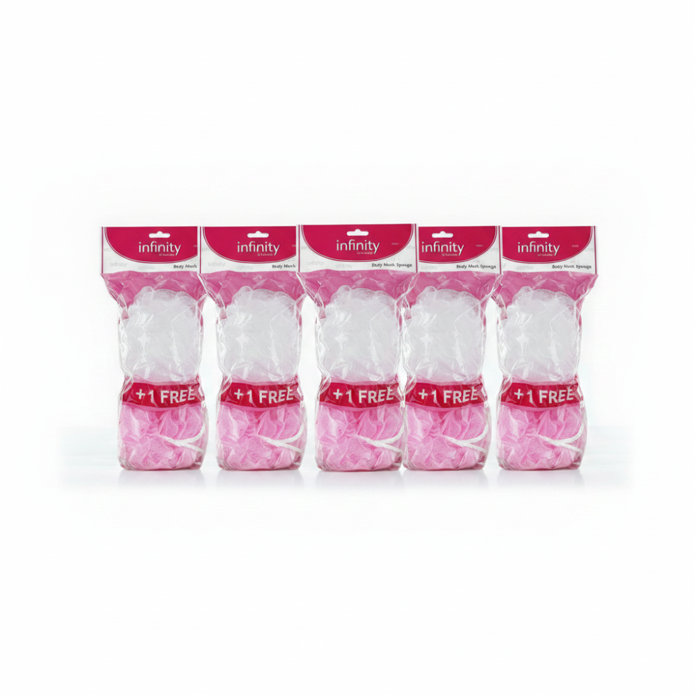 Infinity Body Mesh Sponge - 1 + 1 Free x 5 Pack Bundle