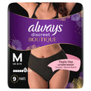 Always Discreet Boutique Black Pants Medium - 9 Pack