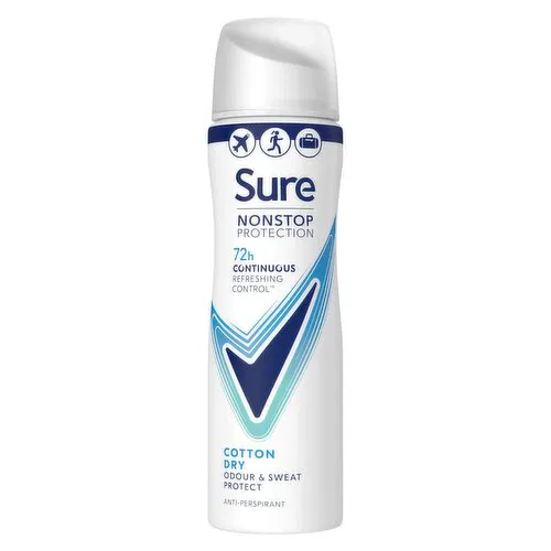 Sure Cotton Dry Nonstop Protection Compressed Antiperspirant Aerosol - 75ml
