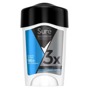 Sure Men Maximum Protection Antiperspirant Cream Clean Scent - 45ml
