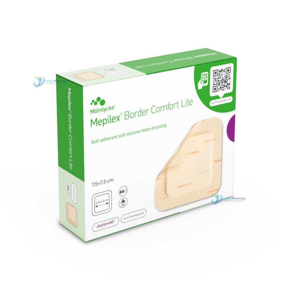 Mepilex Border Comfort Lite Dressing - 7.5cm x 7.5cm (10 Pack)