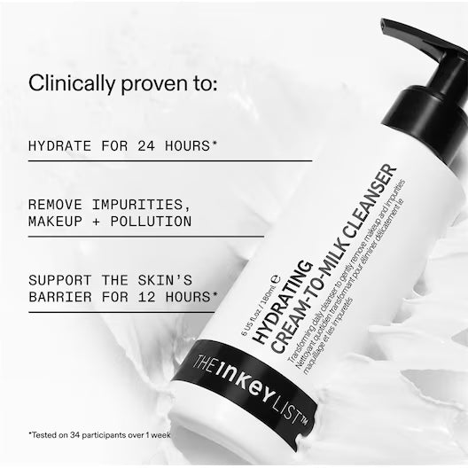 The Inkey List Hydrating Cream To Milk Cleanser - 180ml
