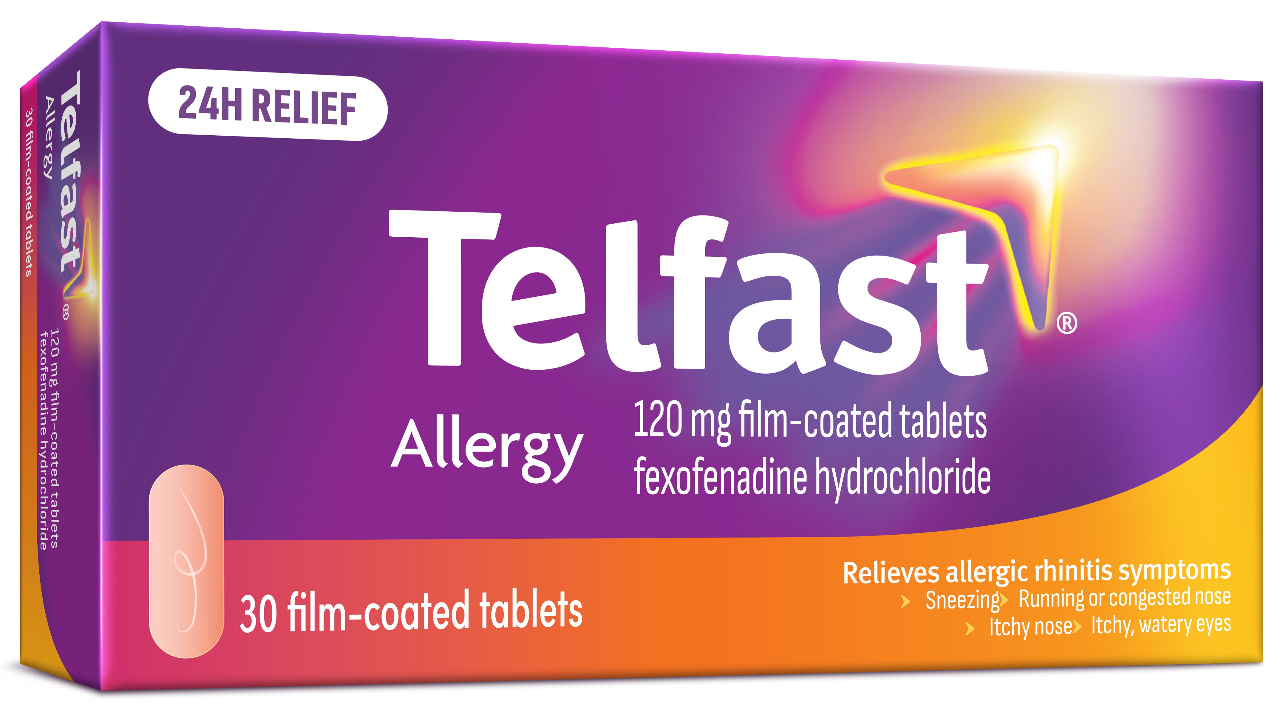 Telfast Allergy 120mg Fexofenadine Tablets - 30 Pack