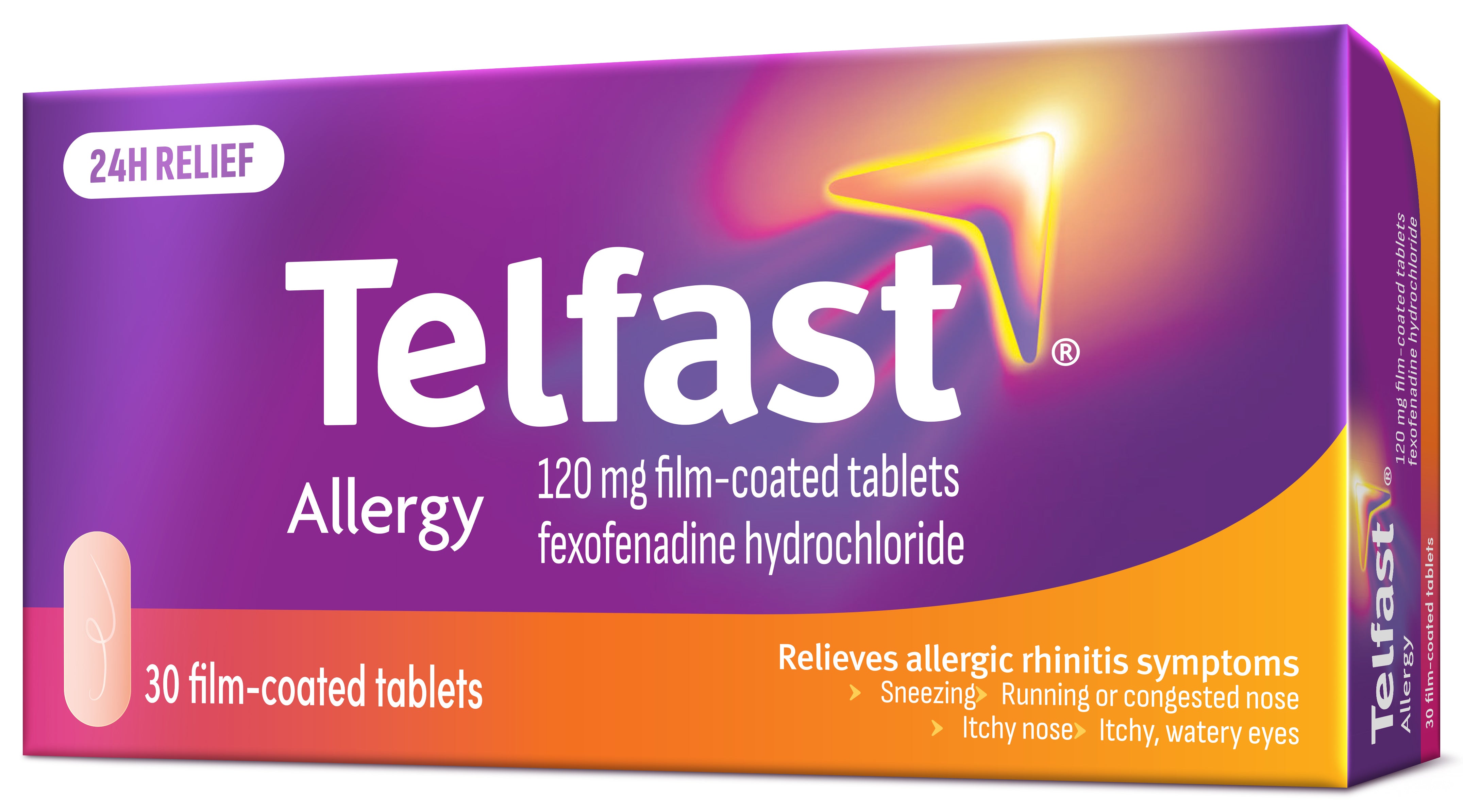 Telfast Allergy 120mg Fexofenadine Tablets - 30 Pack
