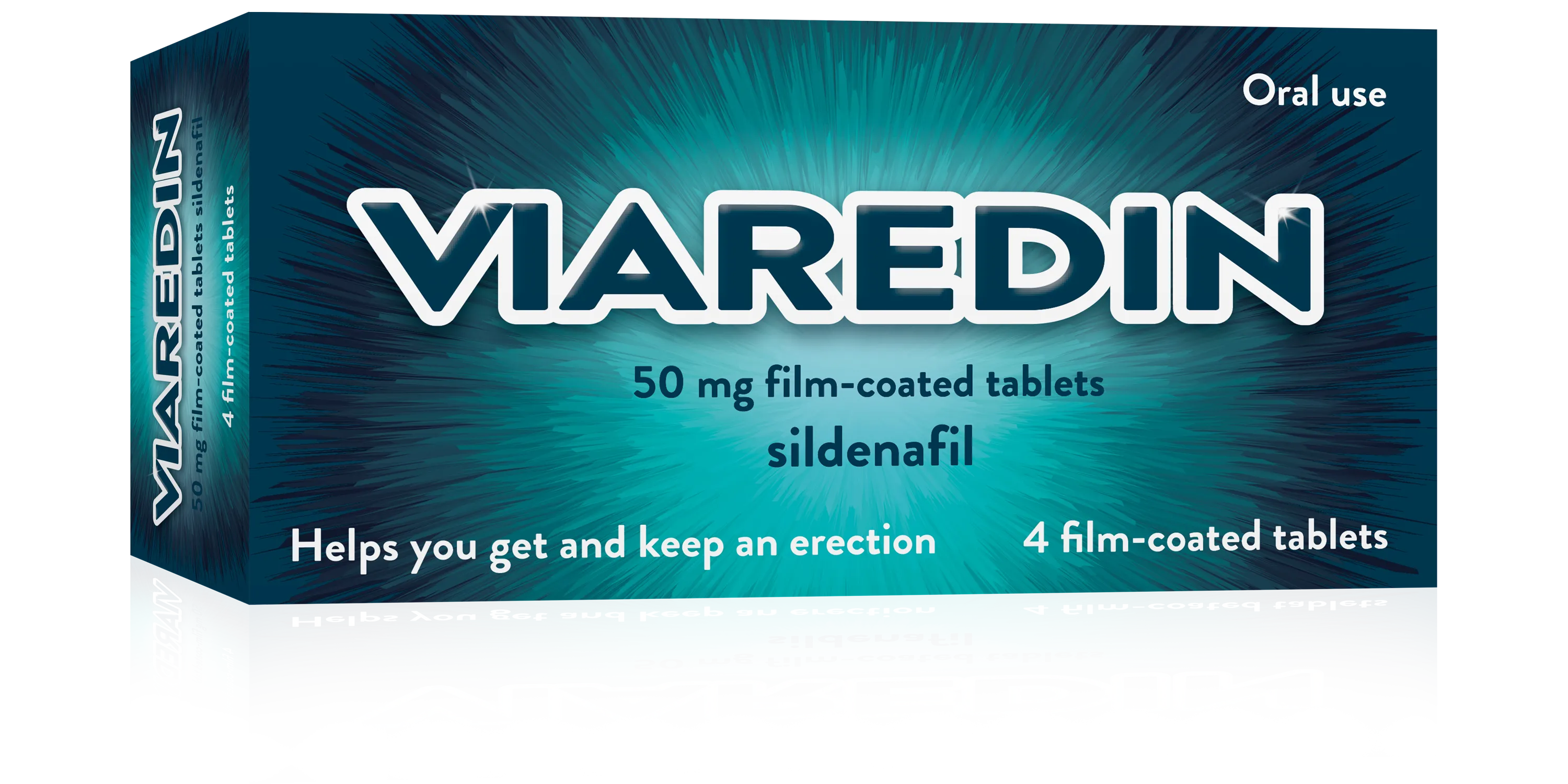 Viaredin (Sildenafil) 50mg Tablets - 4/8 Pack