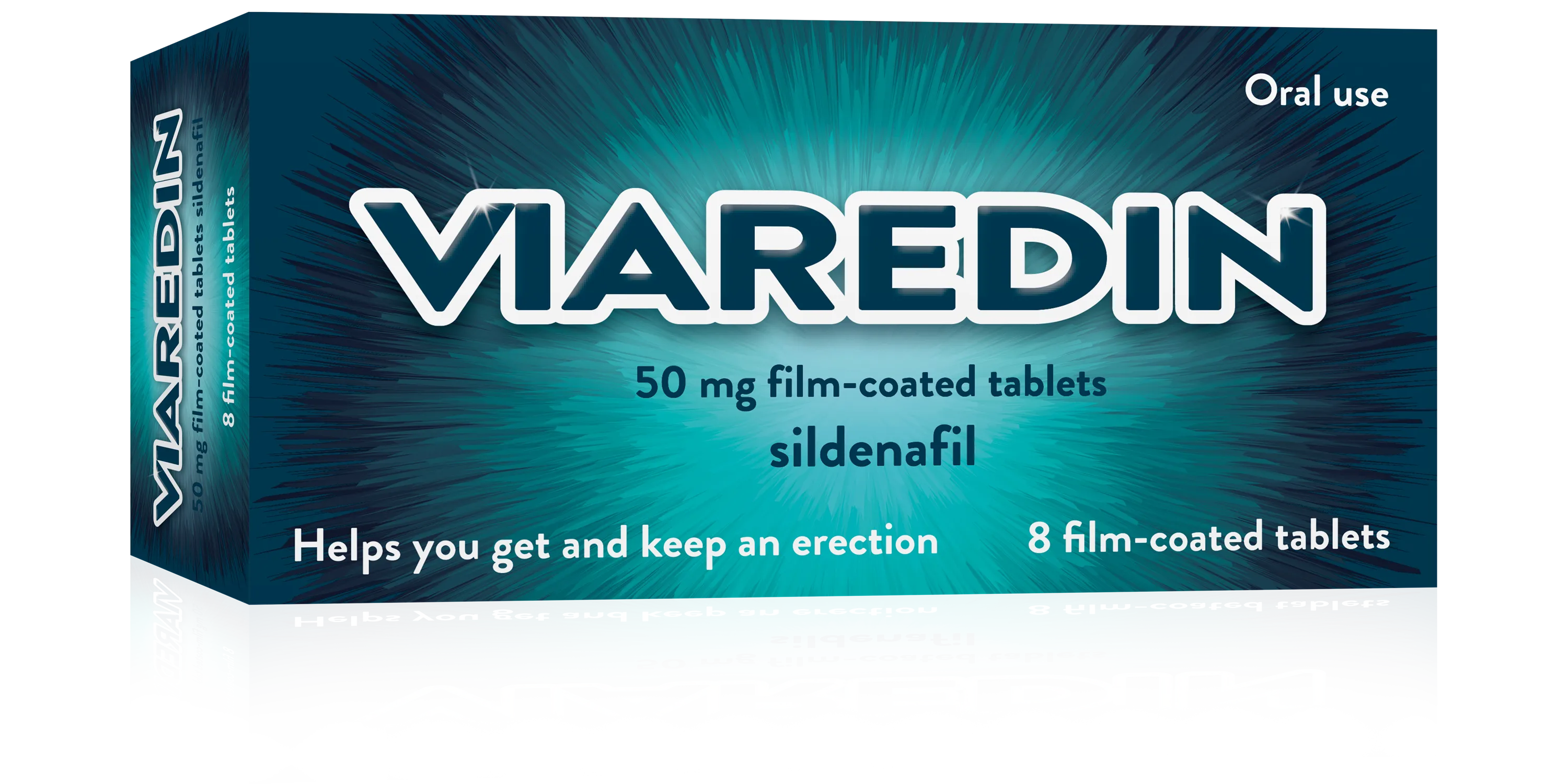Viaredin (Sildenafil) 50mg Tablets - 4/8 Pack
