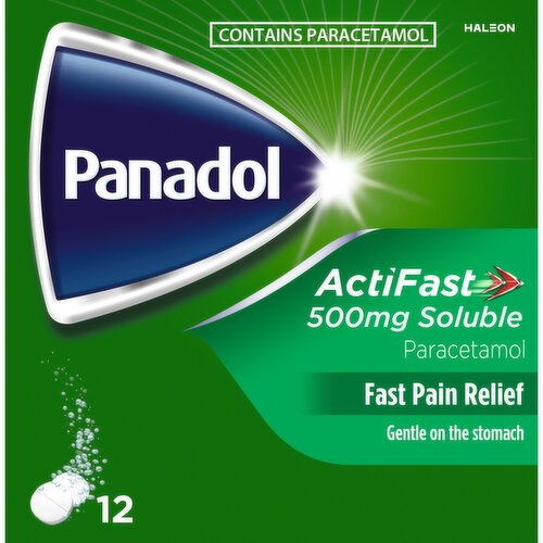 Panadol Actifast 500mg Soluble Tablets - 12 Pack