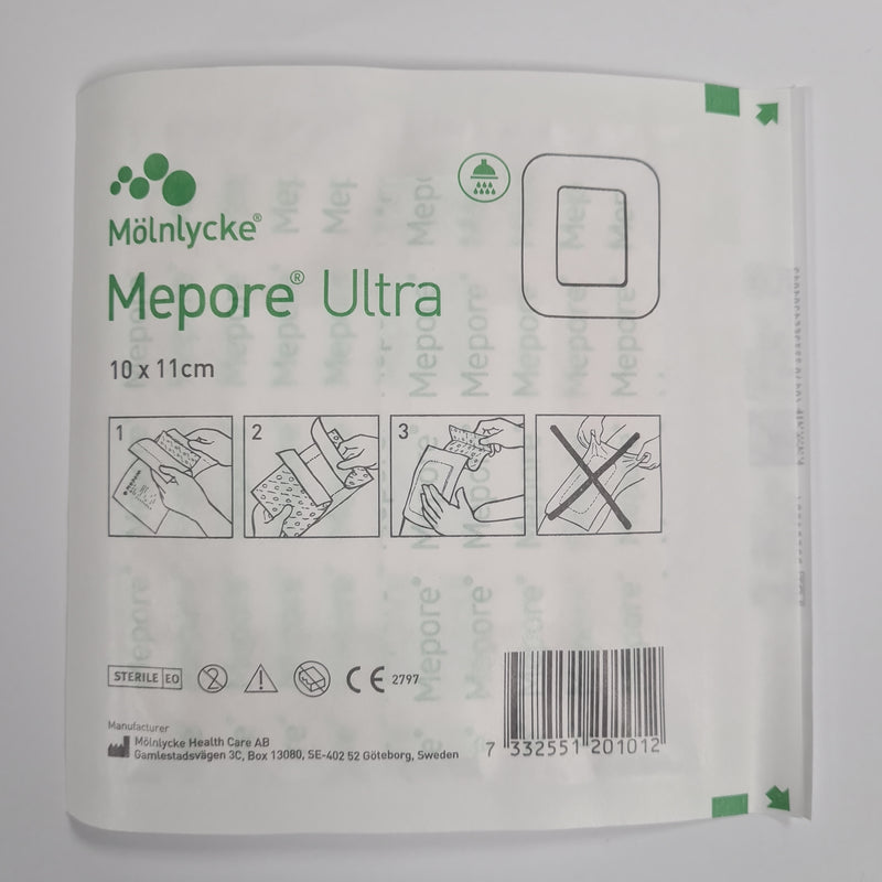 Mepore Ultra Waterproof Wound Dressing - 10cm x 11cm (Single Dressing)