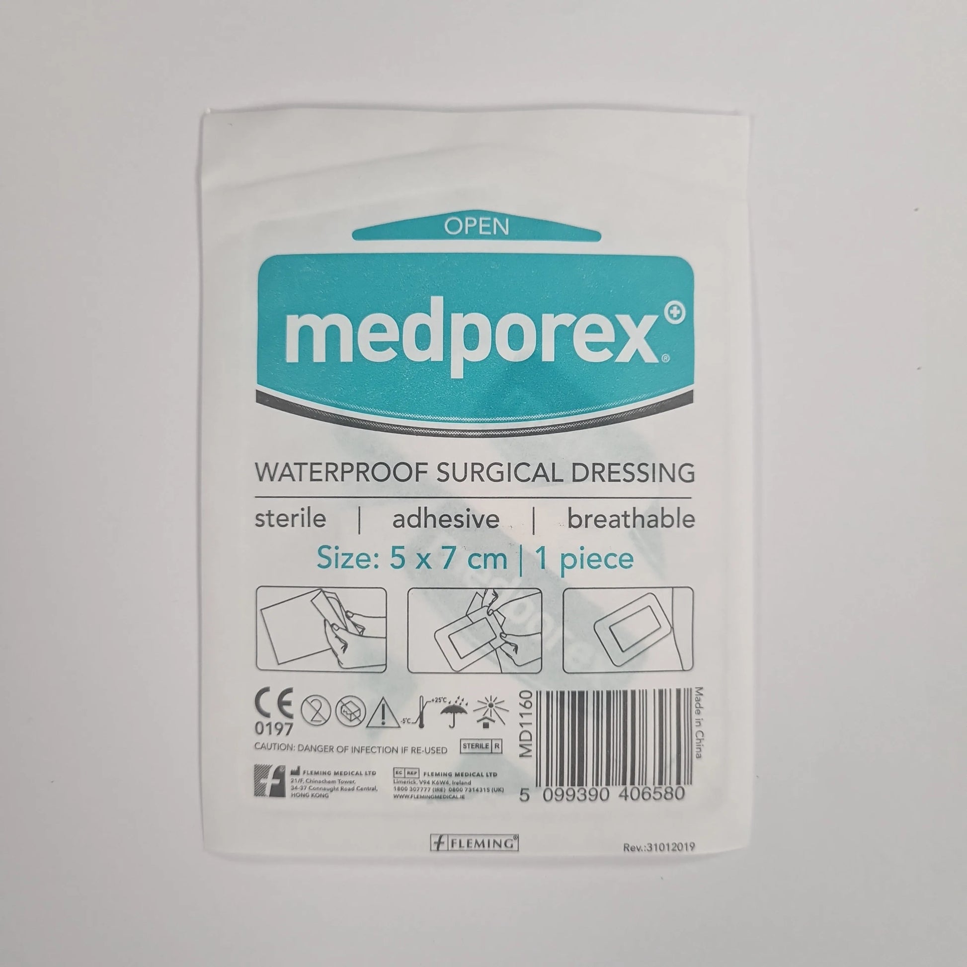 Medporex Waterproof Surgical Dressing (Sold Individually) - Various Sizes
