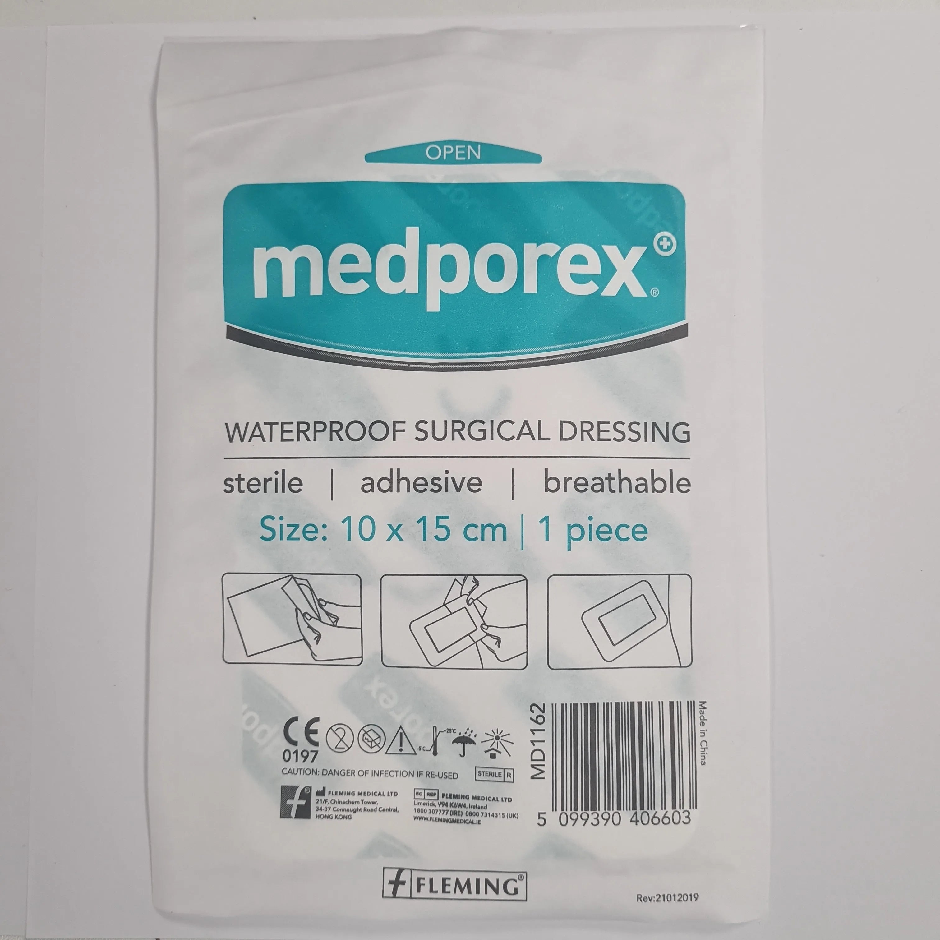 Medporex Waterproof Surgical Dressing (Sold Individually) - Various Sizes