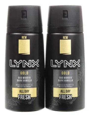 Lynx Body Spray Gold 150ml - Twin Pack