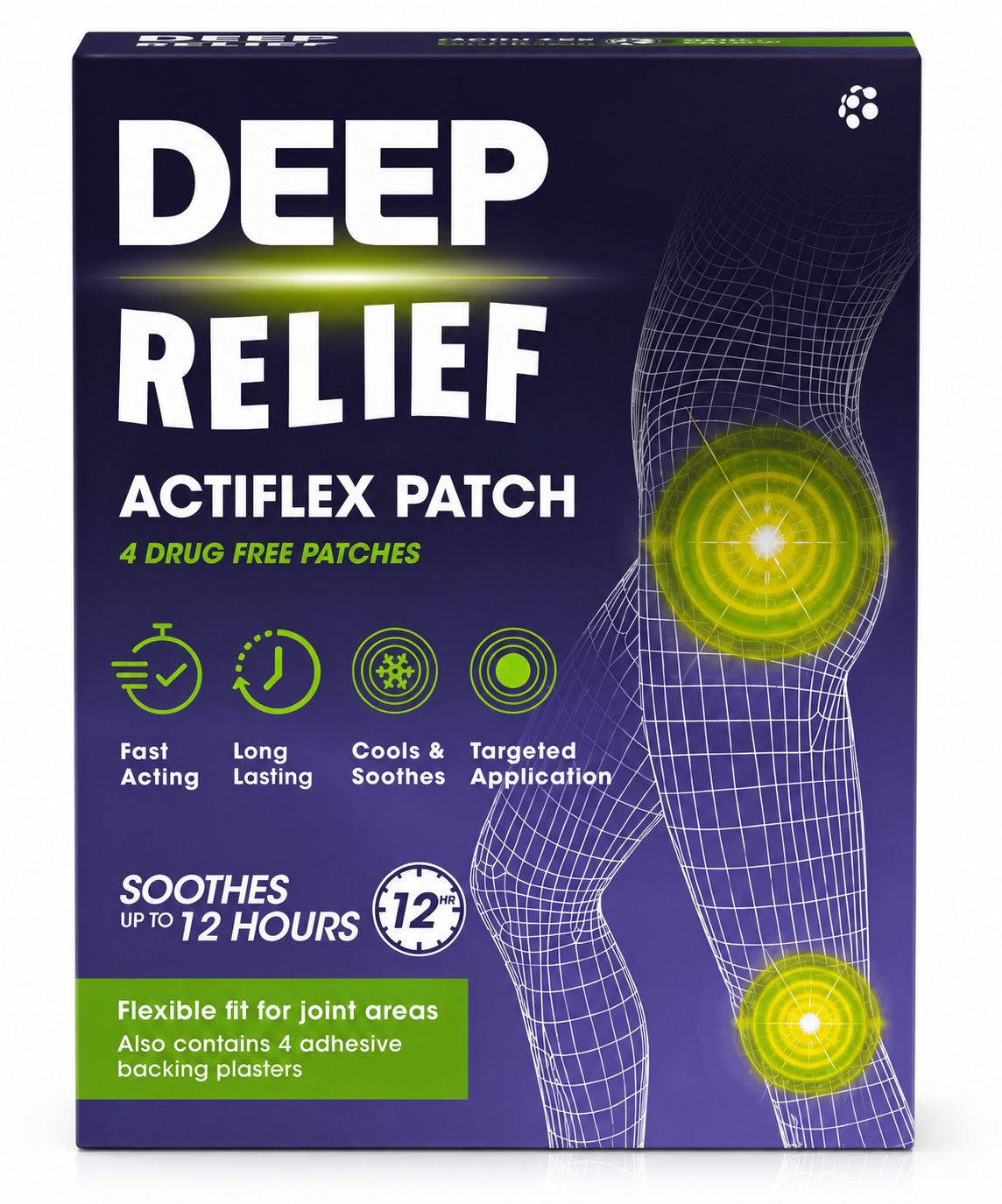 Deep Relief Actiflex Patch - 4 Pack (Expiry 07/2026)