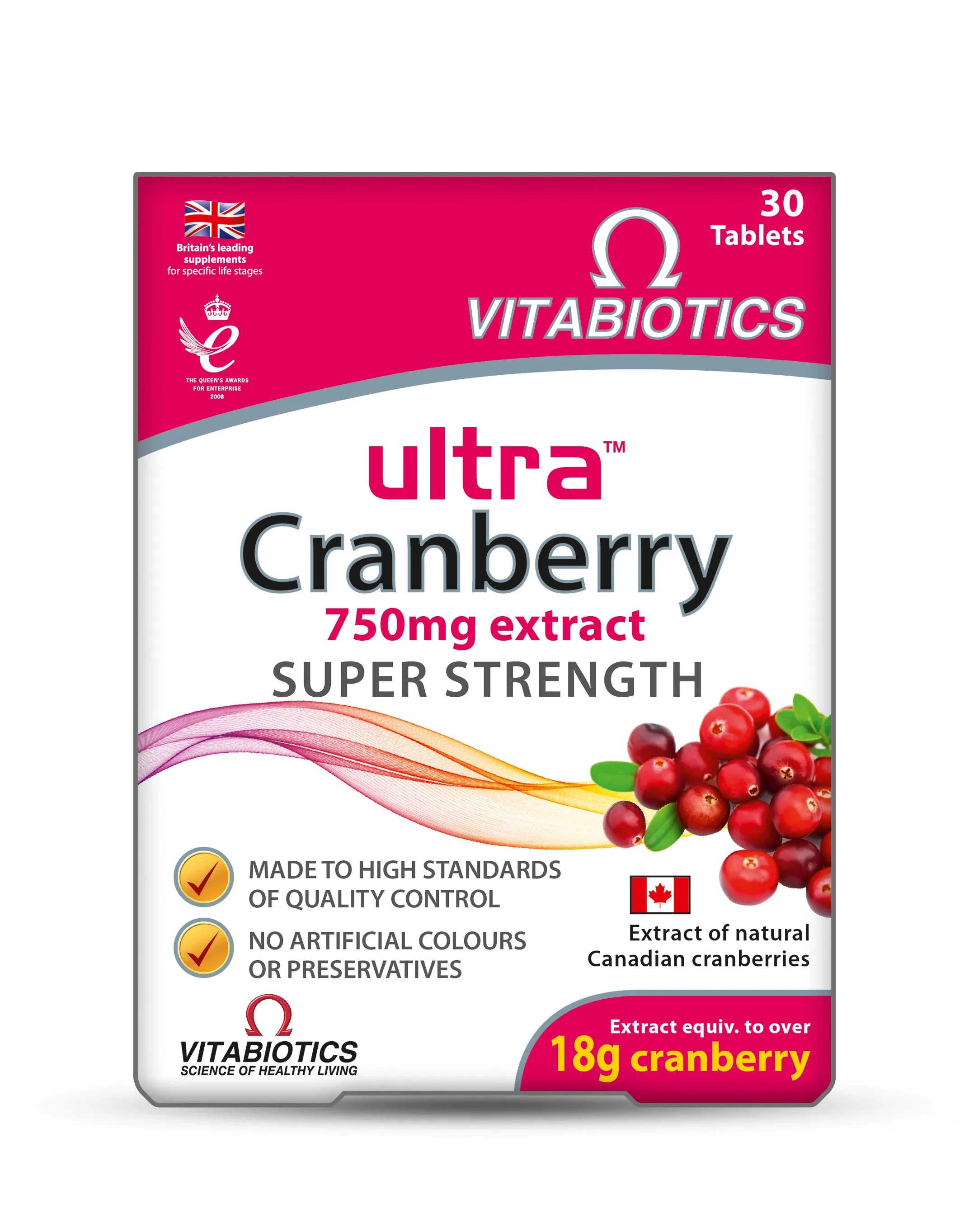 Vitabiotics Ultra Cranberry 750mg - 30 Pack