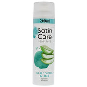 Gilette Women Satin Care Shaving Gel Aloe  Vera Sensitve - 200ml