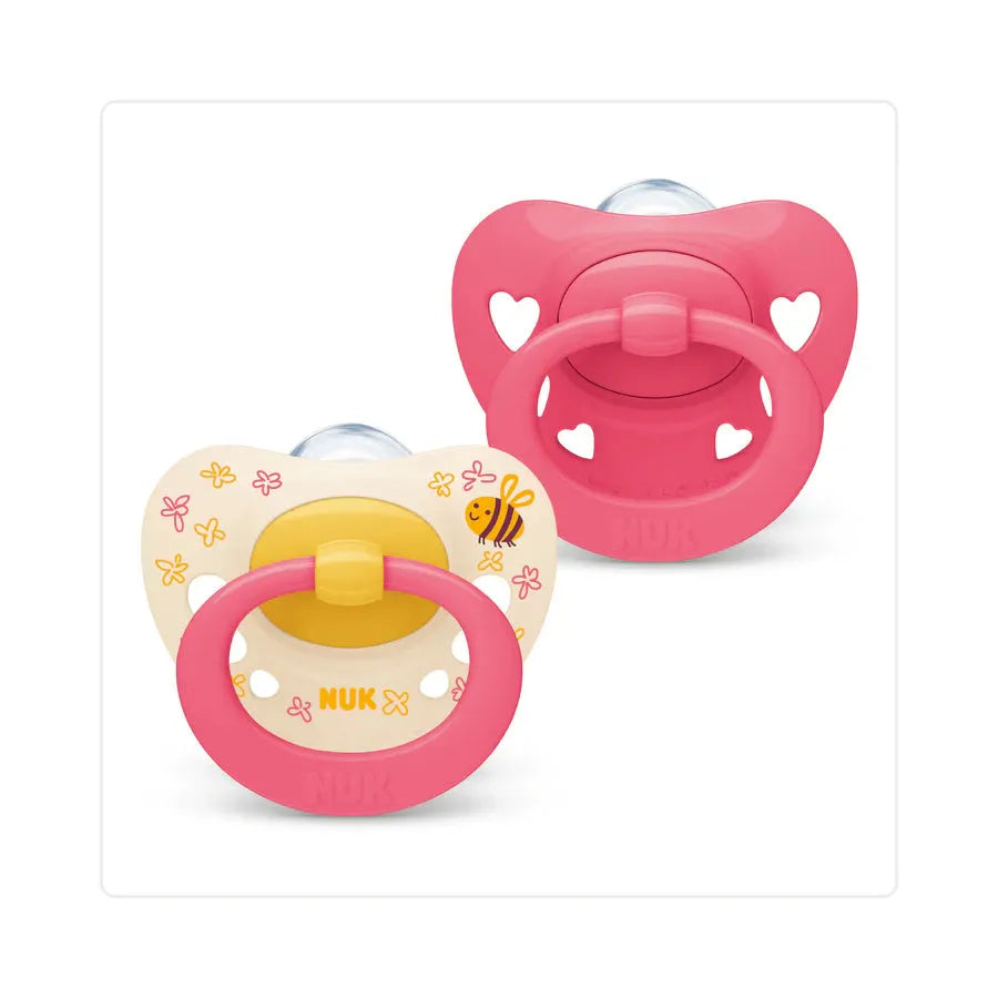 NUK Signature Silicone Soother Girl 18-36 Months - 2 Pack