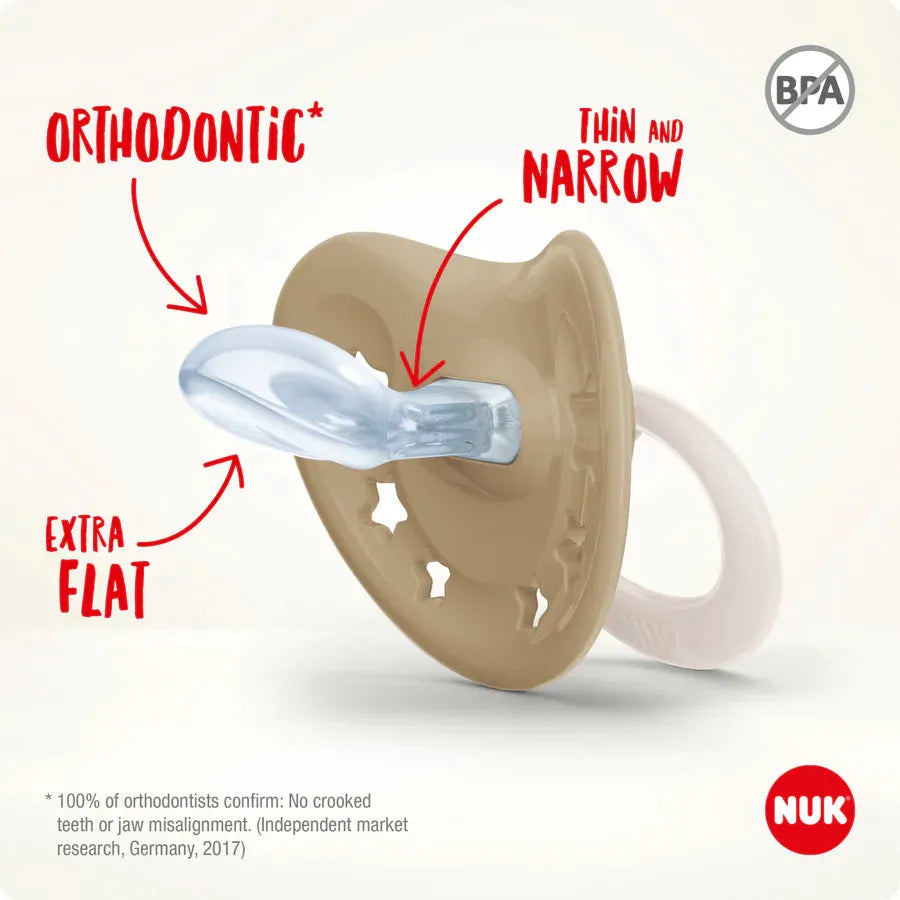 NUK Signature Silicone Soother Girl 0-6 Months - 2 Pack