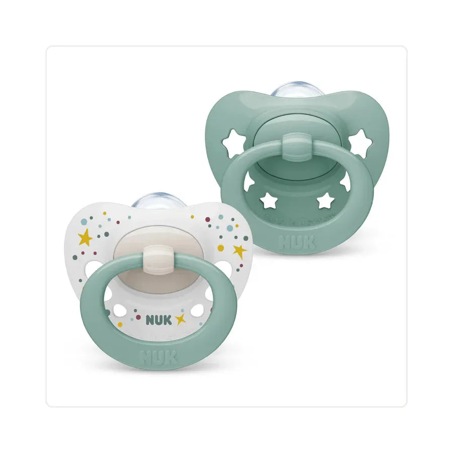 NUK Signature Silicone Soother Boy 0-6 Months - 2 Pack