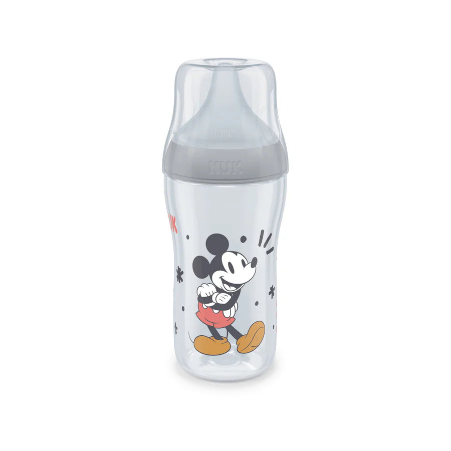 Nuk Perfect Match Temperture Control Mickey Mouse Medium Teat Grey - 260ml