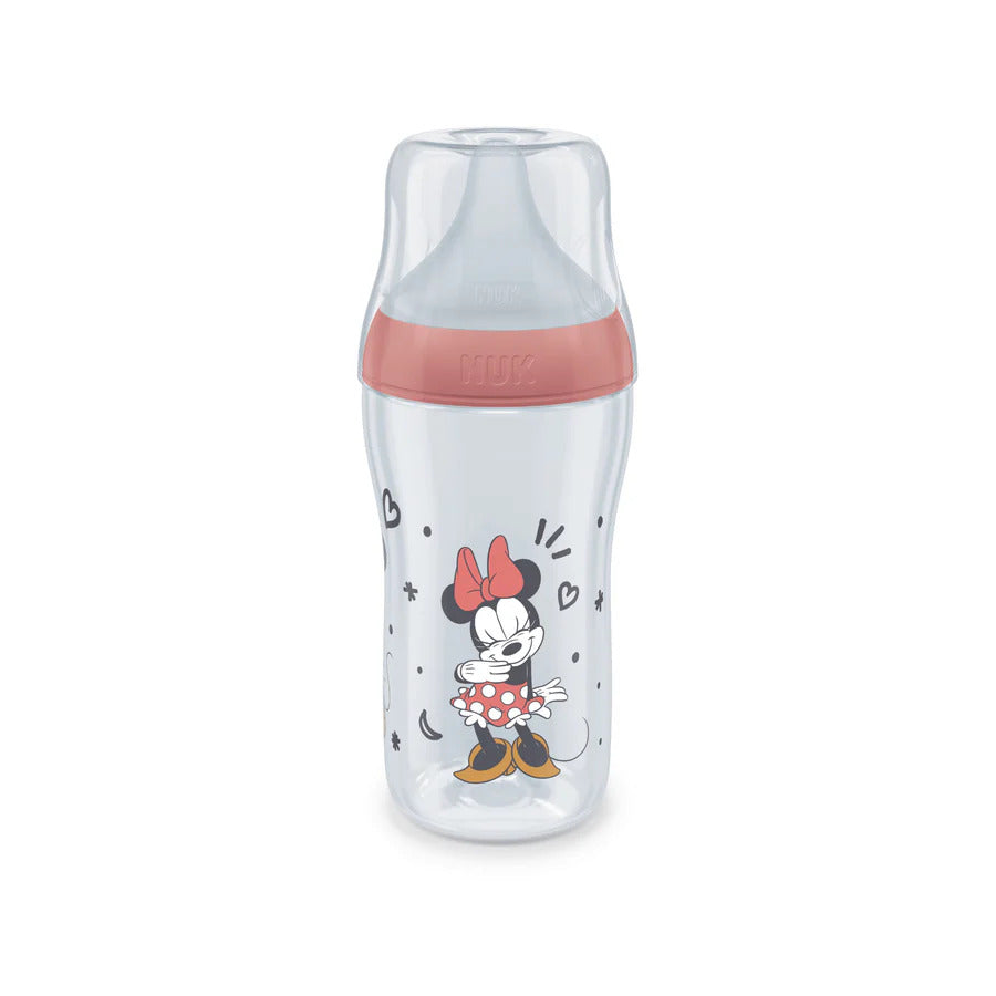 Nuk Perfect Match Temperture Control Minnie Mouse Medium Teat Red - 260ml