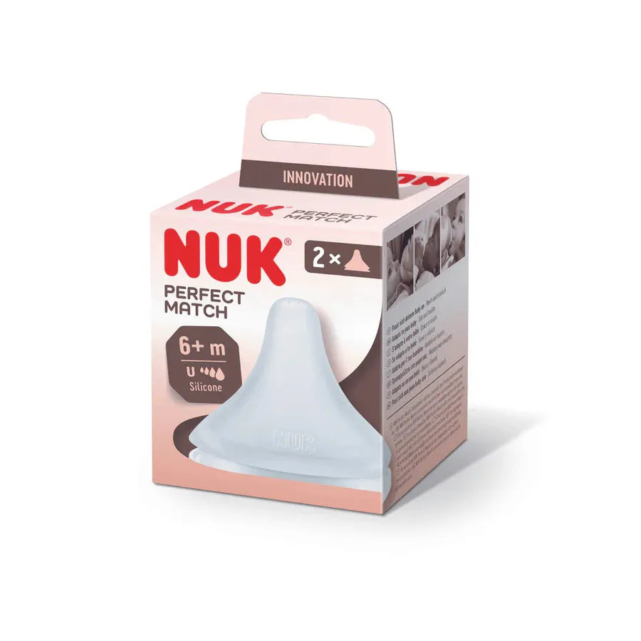 NUK Perfect Match Teat Universal 2pk 6mths