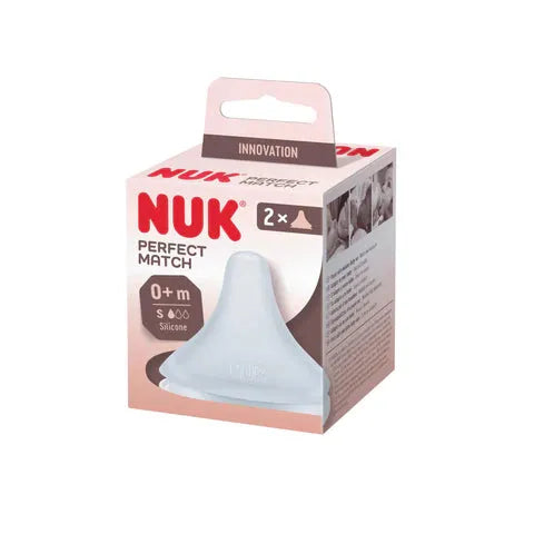 NUK Perfect Match Teat Small 2pk 0mths